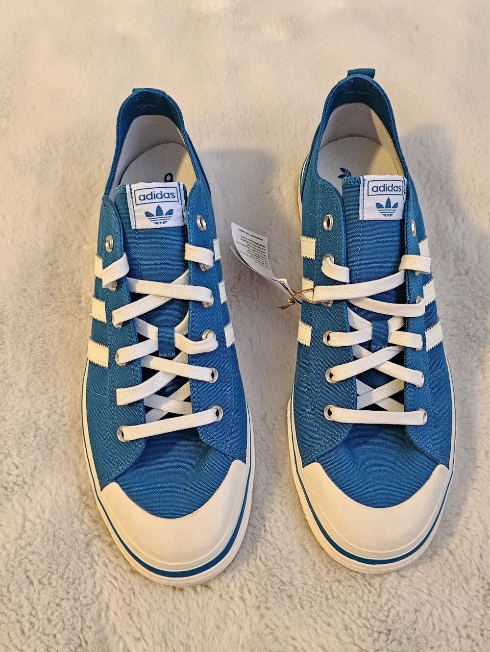 New Adidas Nizza Three Stripe Original Canvas Sneaker Size 13 - Picture 2 of 10